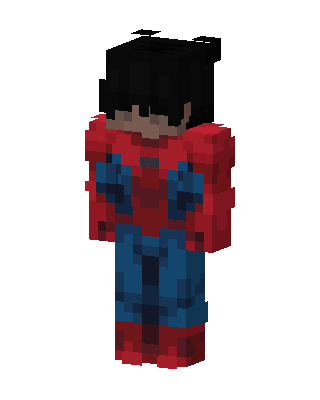 Red Hero Boy skin, 3D preview