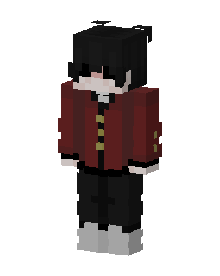 Black Student Boy skin, 3D preview