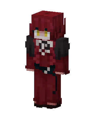 Crimson Hooded Mage skin, 3D preview