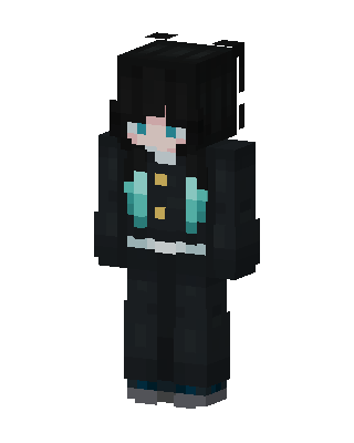 Muichiro Tokito Minecraft black skin
