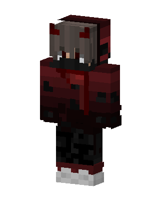 Crimson Demon Hoodie Minecraft skin