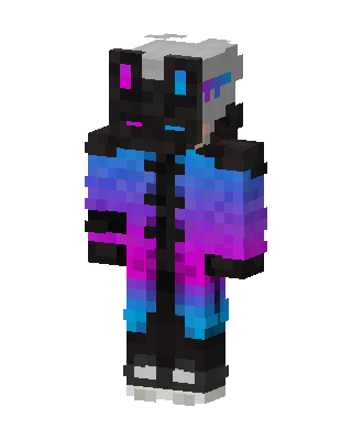 Neon Gradient Hoodie Minecraft skin
