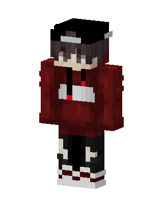 Red Hoodie Boy Minecraft skin
