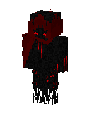 Black Glowing Villain Boy Minecraft demon skin
