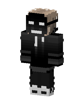 Black Masked Villain Boy skin, 3D preview