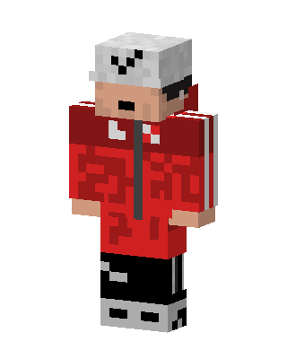 Red Hoodie Boy Minecraft skin