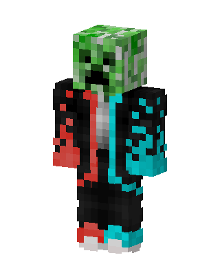 Creeper Hoodie skin, 3D preview