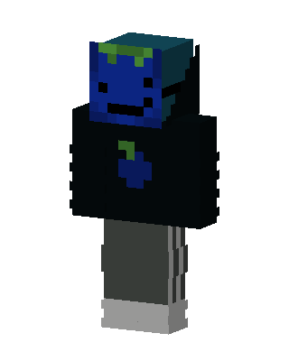 Blueberry Hoodie skin, 3D preview