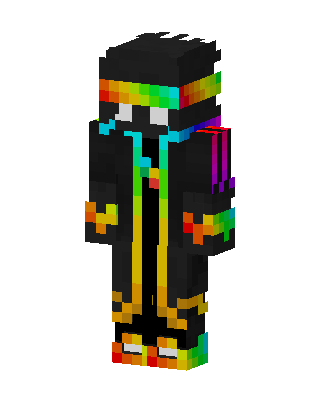 Rainbow Ninja skin, 3D preview