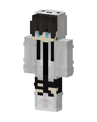 Panda Hoodie Boy skin, 3D preview