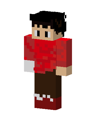 Red Hoodie Boy skin, 3D preview