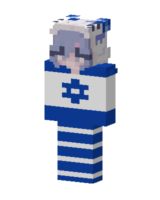 Blue Anime Girl skin, 3D preview