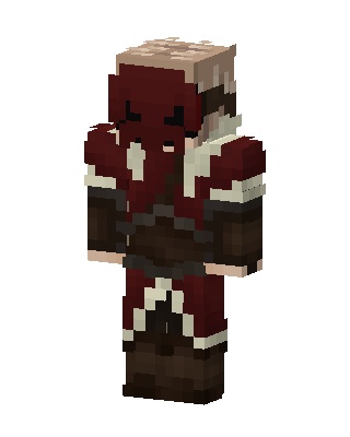 Crimson Hooded Rogue skin, 3D preview