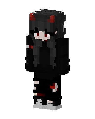 Black Ninja Girl skin, 3D preview