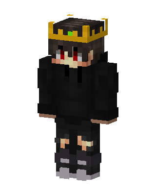 Crowned Hoodie Boy skin, 3D preview