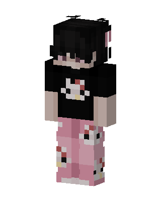 Kitty Pajamas skin, 3D preview