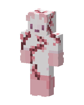 White Animal Girl skin, 3D preview