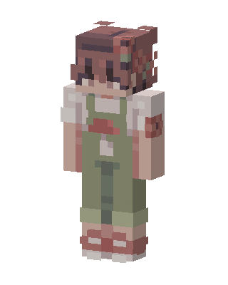 Green Player Girl skin, 3D preview