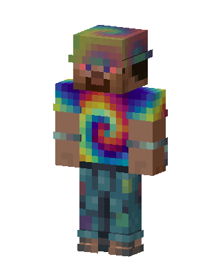 Tie-Dye Hippie Minecraft skin