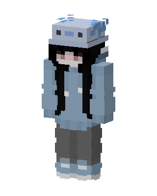 Axolotl Hoodie Girl Minecraft skin