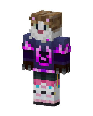 Neon Cat Hoodie Minecraft purple skin
