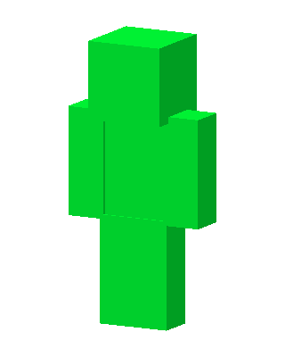 Solid Green skin, 3D preview
