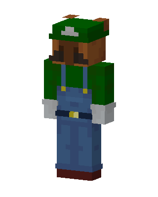 Luigi skin, 3D preview