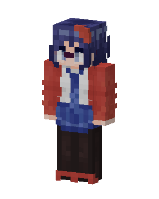 Blue Anime Girl Minecraft blue skin