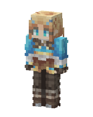 Blue Player Girl Minecraft blue skin