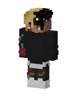 Rose Hoodie Boy skin, 3D preview