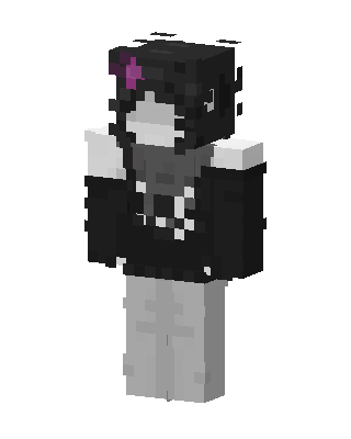 Goth Maid skin, 3D preview