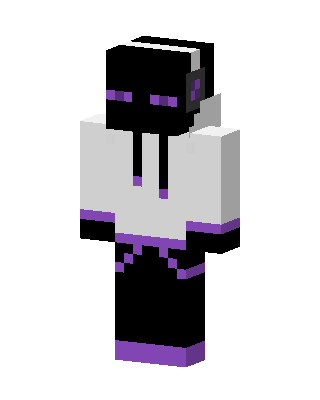 Enderman Hoodie skin, 3D preview