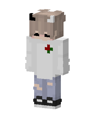 Cozy Rose Boy Minecraft white skin