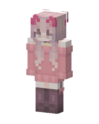 Pink Sweater Girl skin, 3D preview