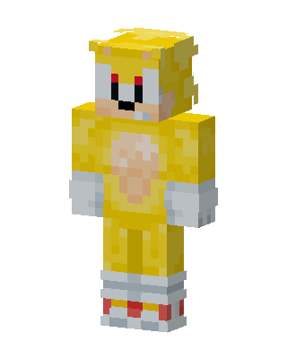 Super Sonic skin, 3D preview