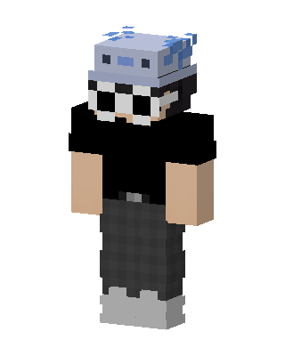 Axolotl Hat Skull skin, 3D preview