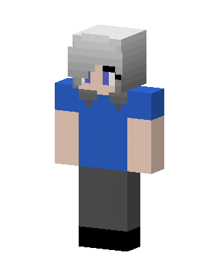 Silver Hair Boy skin, 3D preview