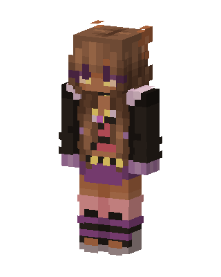 Purple Punk Girl skin, 3D preview
