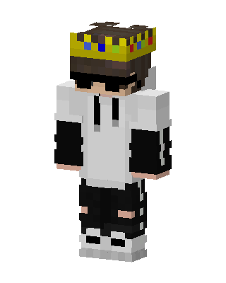 Crowned Hoodie Boy skin, 3D preview