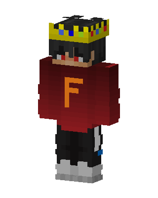 Crowned F Hoodie skin, 3D preview