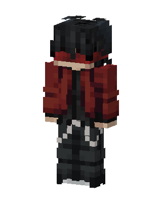 Red Hoodie Boy skin, 3D preview