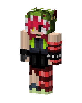 Red Fighter Girl Minecraft skin