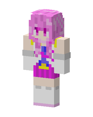Pink Anime Girl skin, 3D preview