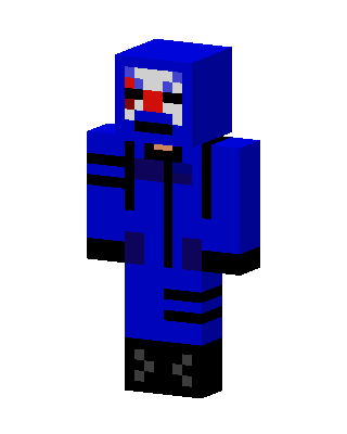 Blue Hood Clown skin, 3D preview