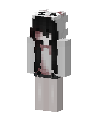 White Anime Girl skin, 3D preview