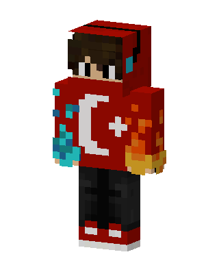 Turkish Flame Hoodie skin, 3D preview