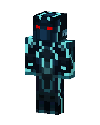 Black Glowing Villain Boy skin, 3D preview