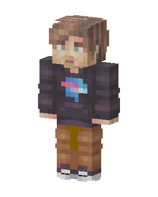 Casual Hoodie Guy skin, 3D preview