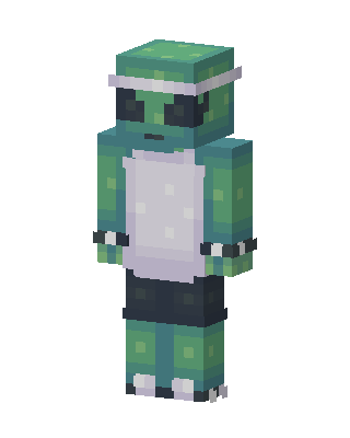 Teal Mob Boy skin, 3D preview