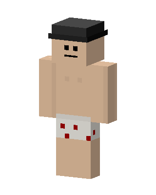 Bowler Hat Boxers skin, 3D preview